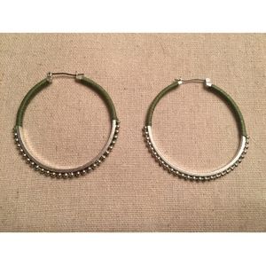 Silver Tone Hoop Earrings
